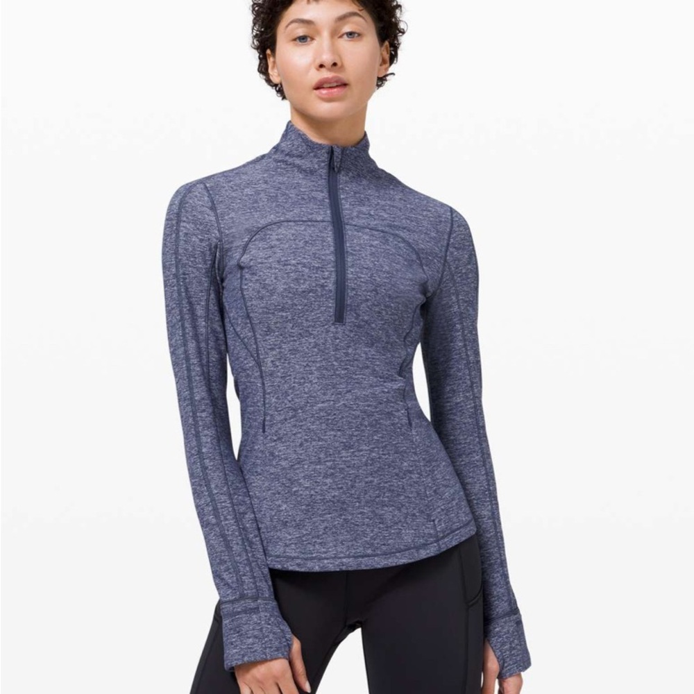 Lululemon Run Briskly 1/2 Zip
Heathered Cadet Blue size 6
